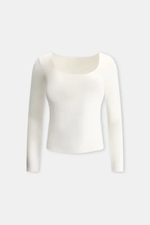 DayFlex Scoop Neck Top - Ivory