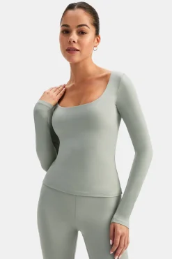 DayFlex Scoop Neck Top - Soft Sage