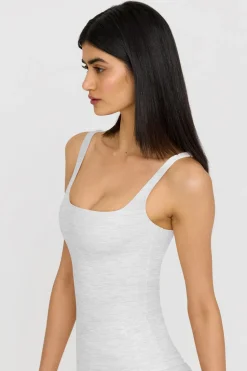 DayFlex Square Neck Full Length Vest - Grey Marl