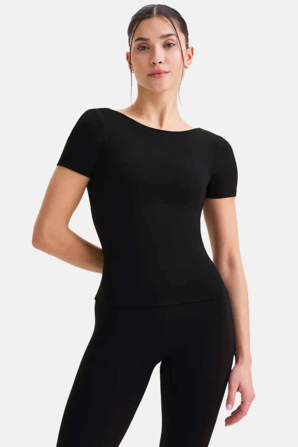 DayFlex Twist Back T-Shirt - Shadow Black