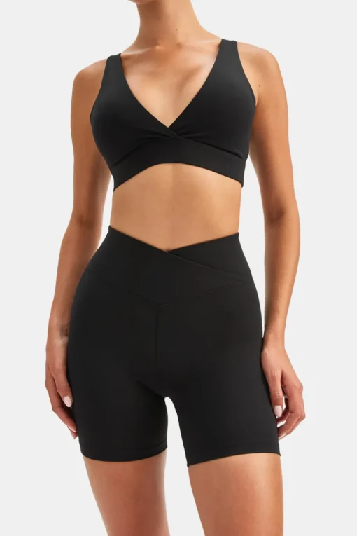 DayFlex Wrap Cycling Shorts - Shadow Black