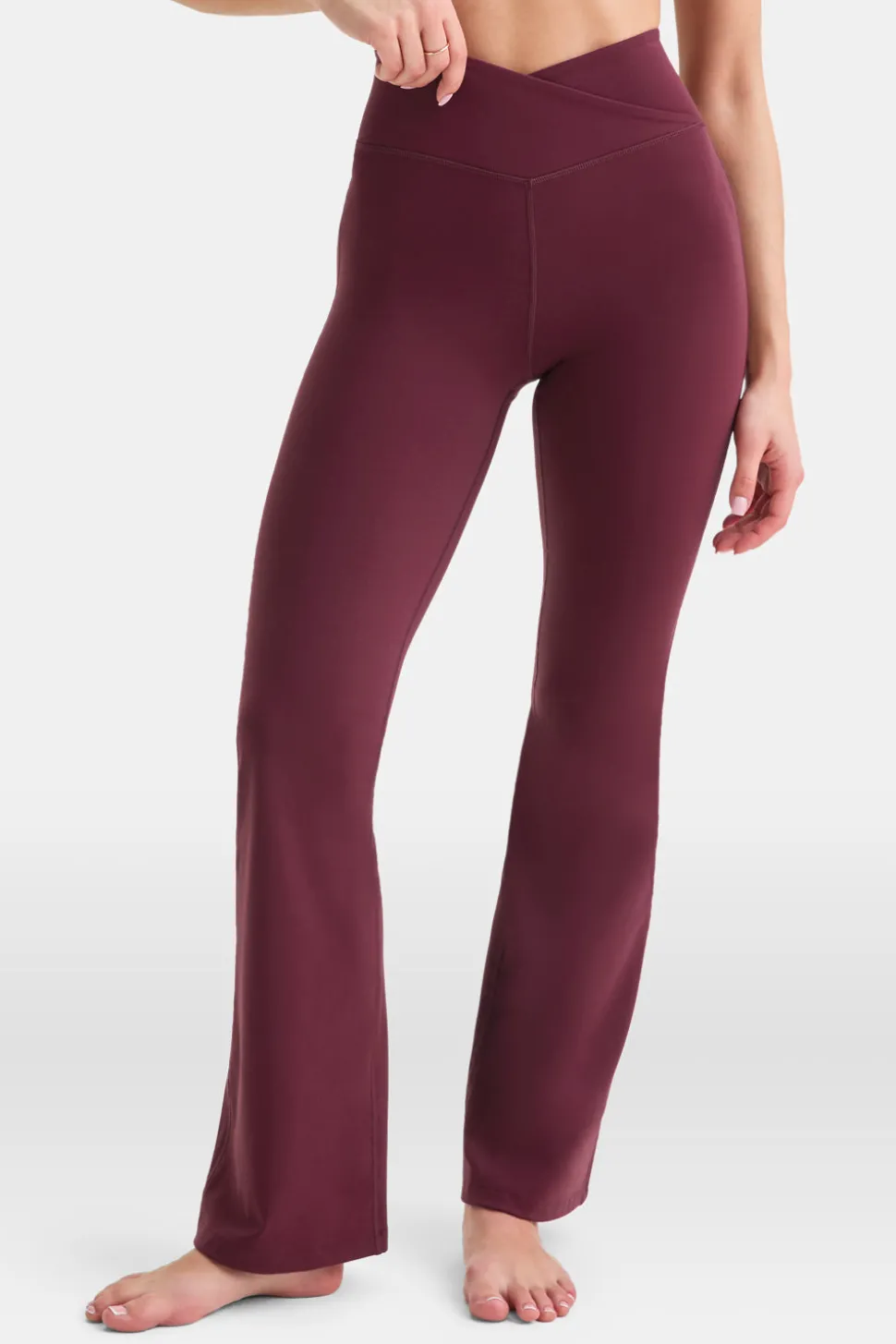 DayFlex Wrap Flared Yoga Pant - Burgundy