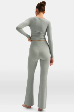 DayFlex Wrap Flared Yoga Pant - Soft Sage