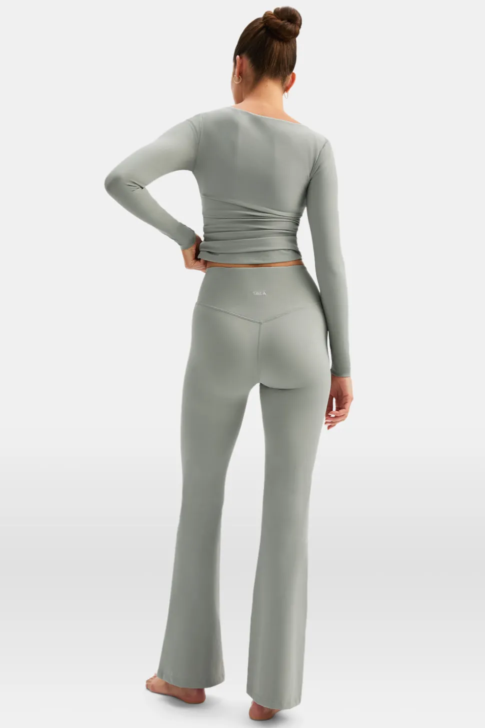 DayFlex Wrap Flared Yoga Pant - Soft Sage