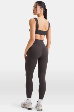 DayFlex Wrap High Waisted Legging - Cool Espresso