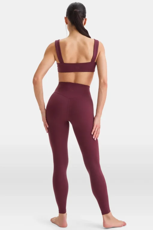 DayFlex Wrap High Waisted Legging - Burgundy