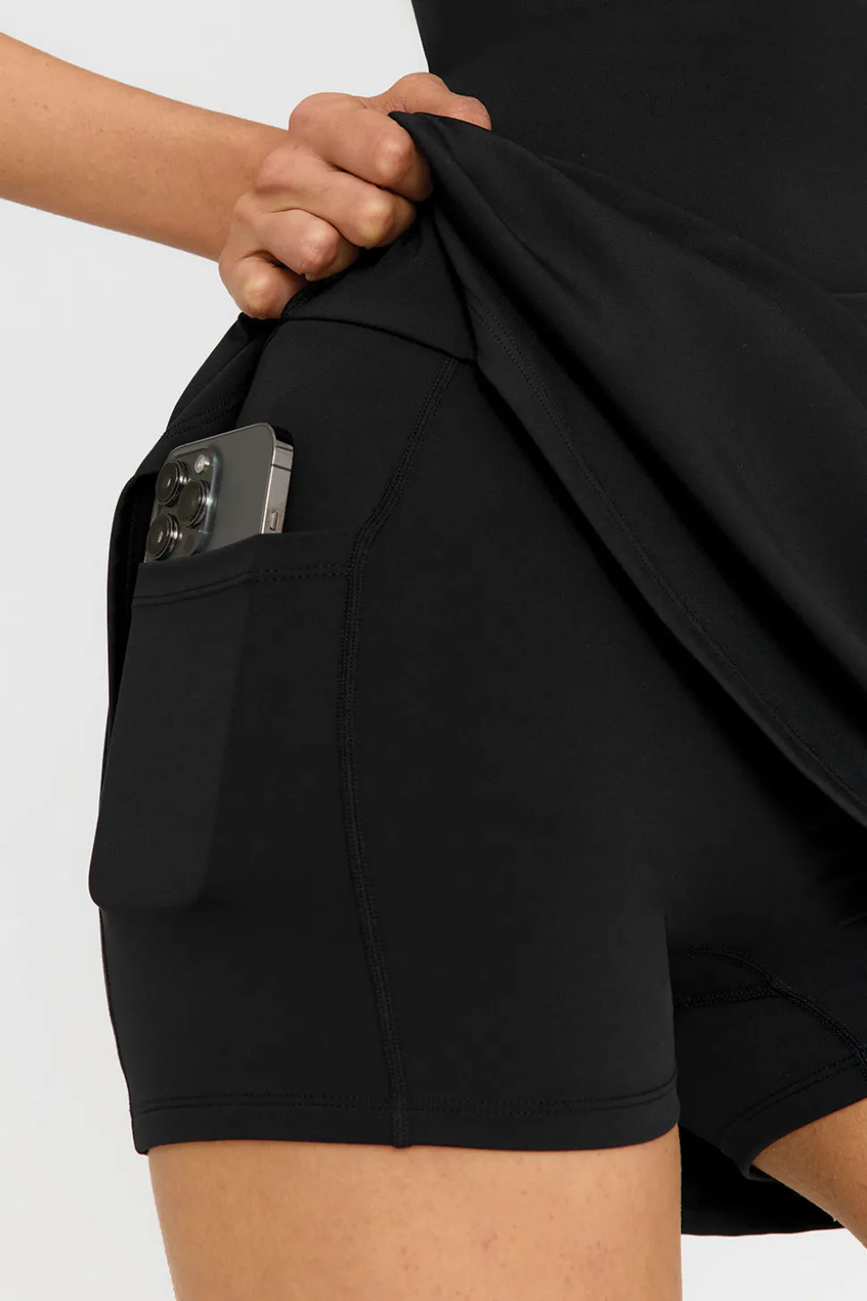 DayFlex Wrap Waist Skort - Shadow Black