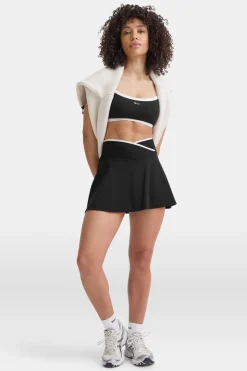 DayFlex Wrap Waist Skort - Shadow Black & Ivory
