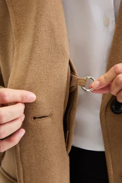 Everyday Single-Breasted Multiway Structured Overcoat - Camel