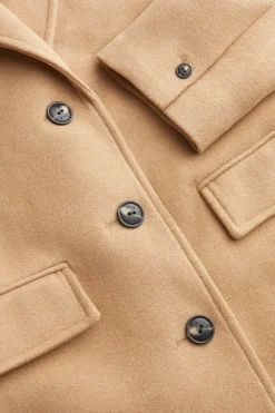 Everyday Single-Breasted Multiway Structured Overcoat - Camel