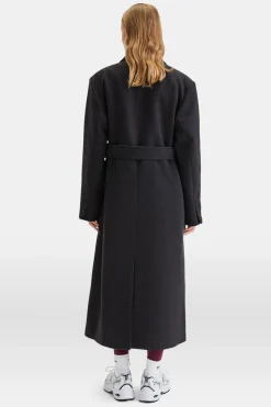 Everyday Single-Breasted Multiway Structured Overcoat - Charcoal