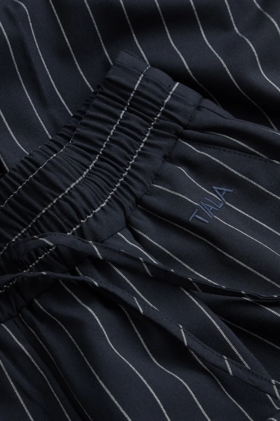 Everyday Tailoring Drawstring Trousers - Navy Stripe