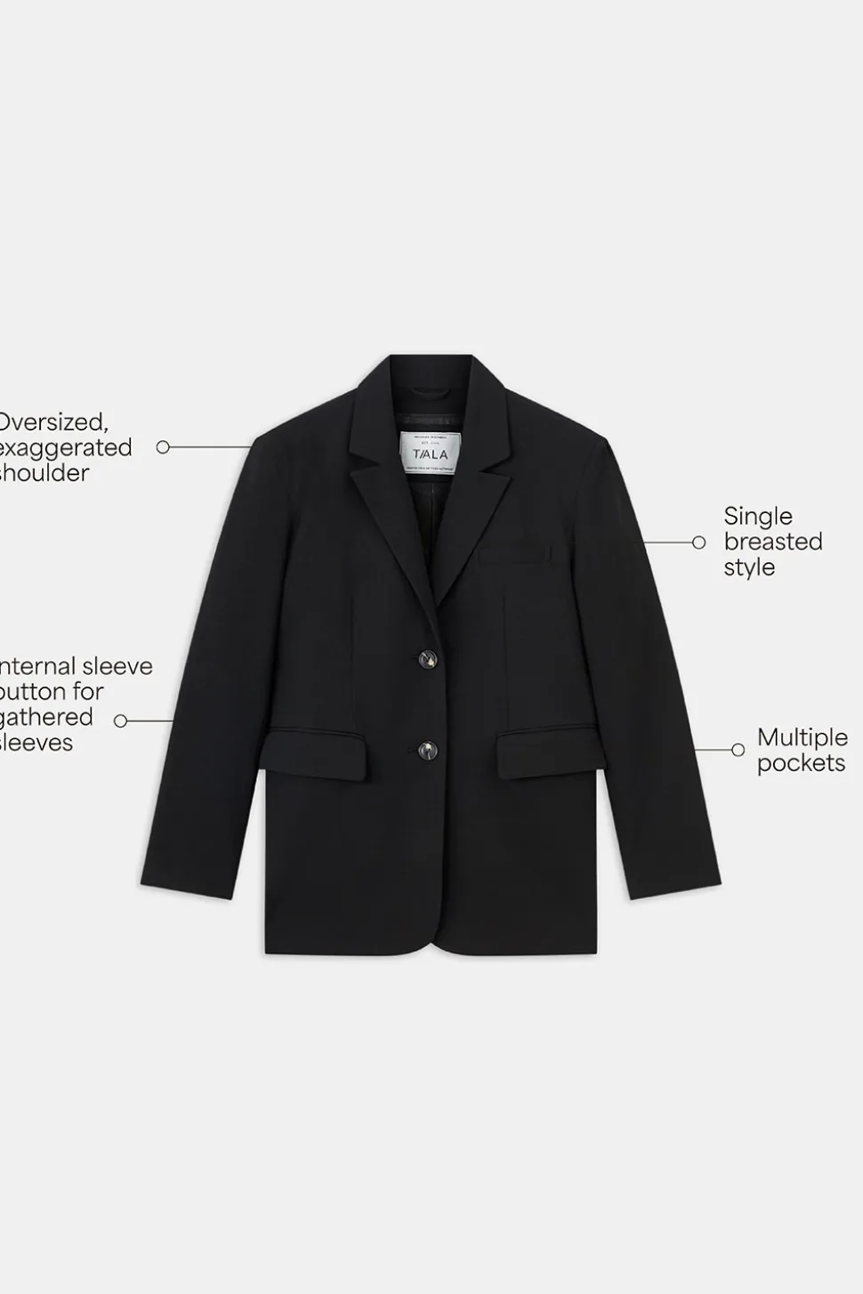 Everyday Tailoring Oversized Blazer - Black