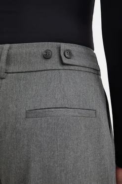 Everyday Tailoring Wide Leg Trousers - Charcoal Grey Marl