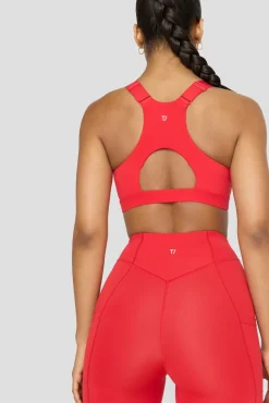 FormTech High Waisted Side Pocket Running Shorts - Chilli Red