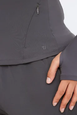 FormTech Hooded Zip Through Running Jacket- Graphite