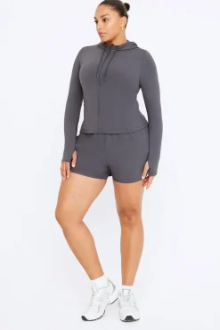 FormTech Hooded Zip Through Running Jacket- Graphite