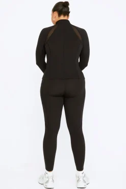 FormTech Quarter Zip Long Sleeve Running Top - Black