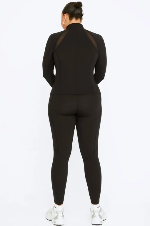 FormTech Quarter Zip Long Sleeve Running Top - Black