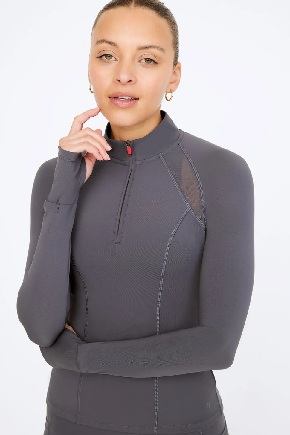 FormTech Quarter Zip Long Sleeve Running Top - Graphite