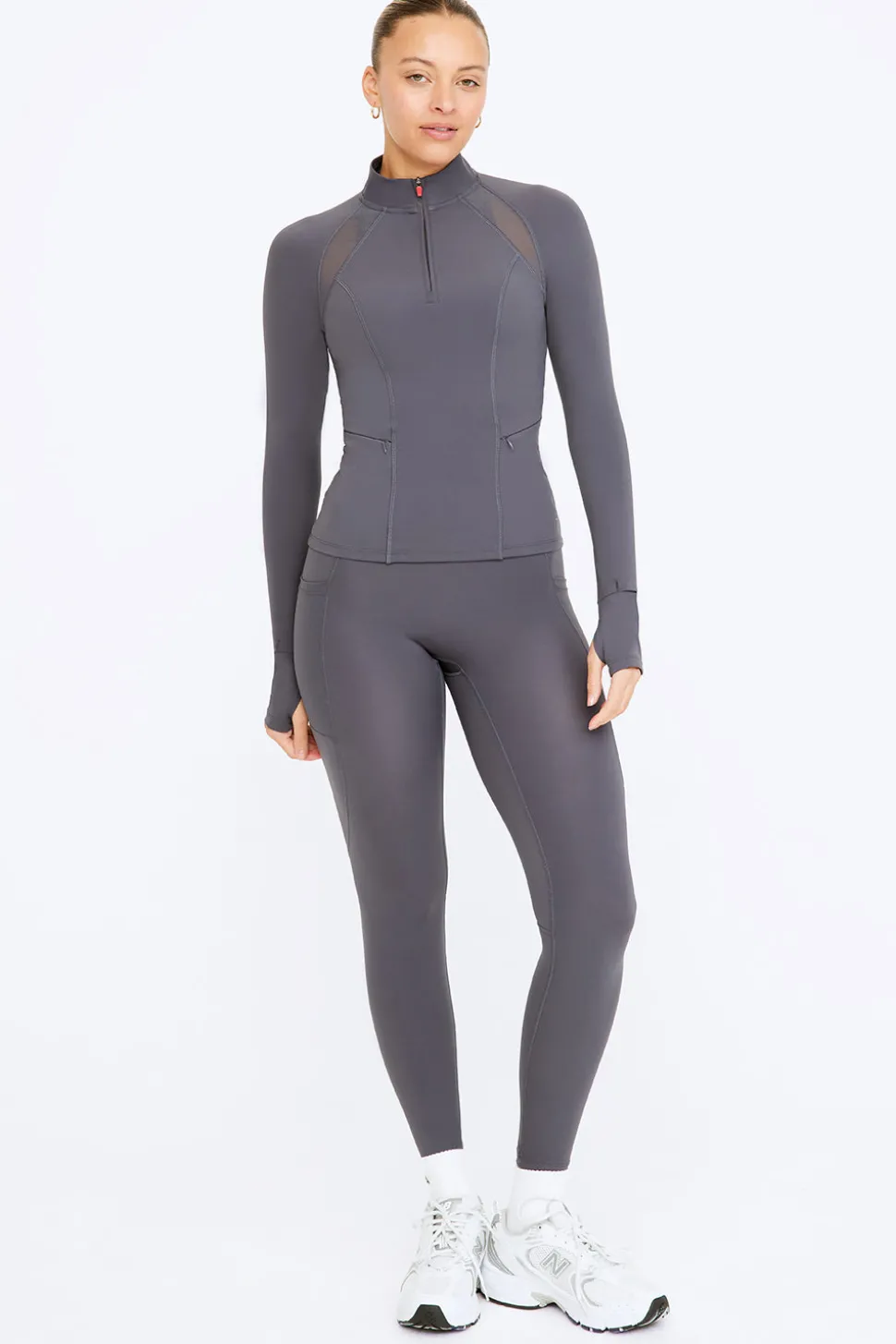 FormTech Quarter Zip Long Sleeve Running Top - Graphite