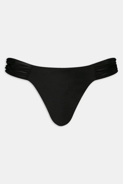 Gathered Bikini Bottom - Black Onyx