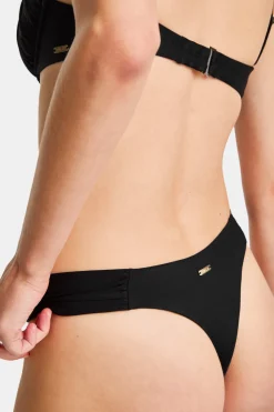 Gathered Bikini Bottom - Black Onyx