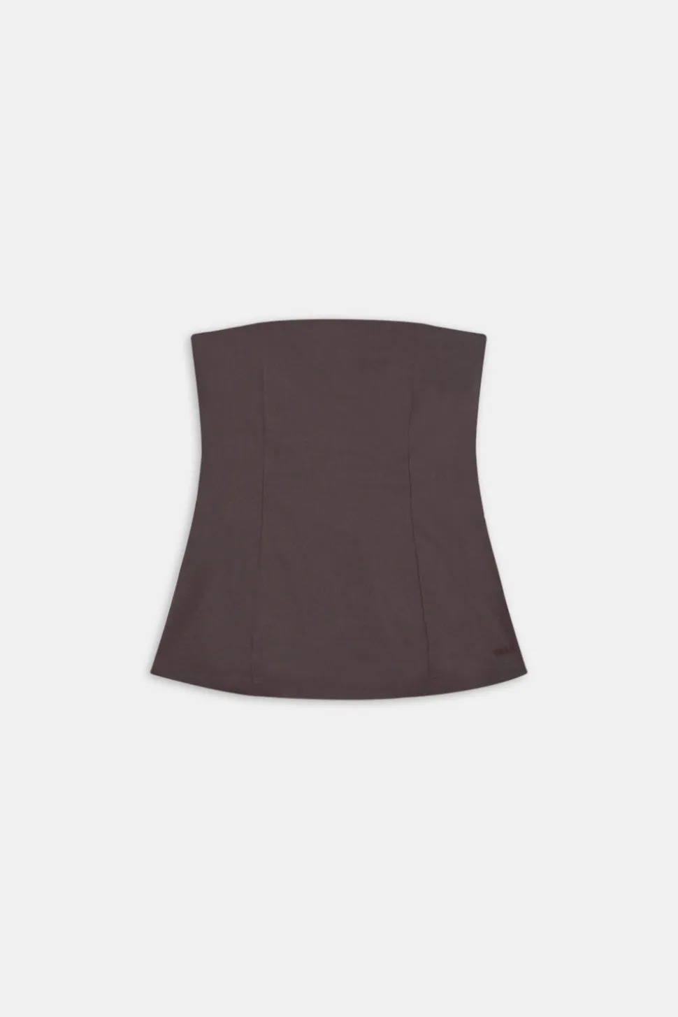 Heavyweight Linen Longline Strapless Top - Espresso