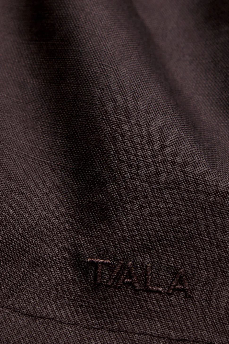 Heavyweight Linen Longline Strapless Top - Espresso