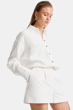 Heavyweight Linen Tailored Shorts - Coconut Milk