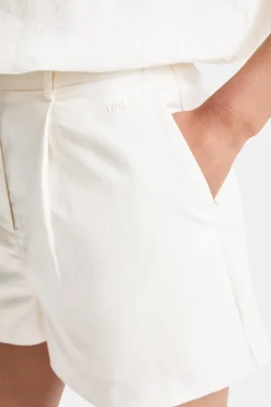 Heavyweight Linen Tailored Shorts - Coconut Milk