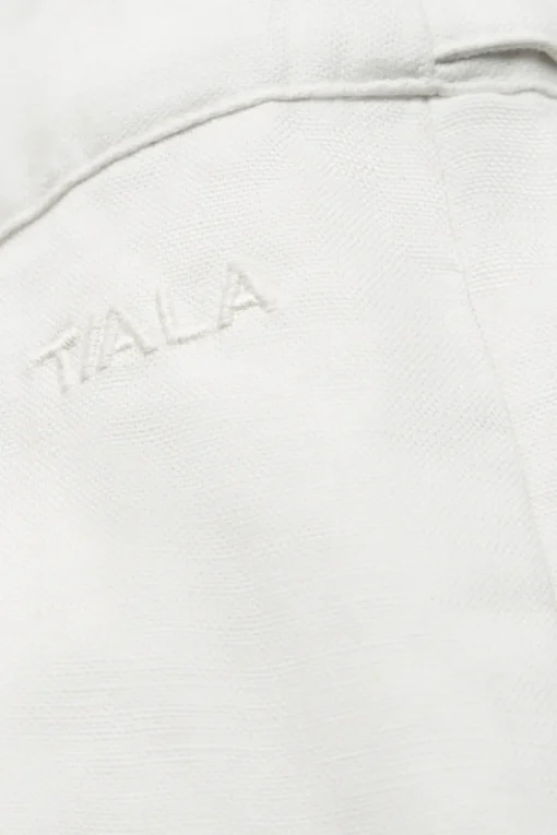 Heavyweight Linen Tailored Wide Leg Trousers - Coconut Milk