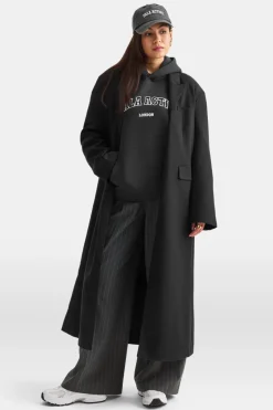 Longline Blazer Coat - Black