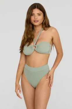 Marnie Multiway Bandeau Ring Bikini Top - Sage