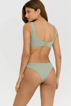 Nixie Asymmetric Ring Bikini Brief - Sage