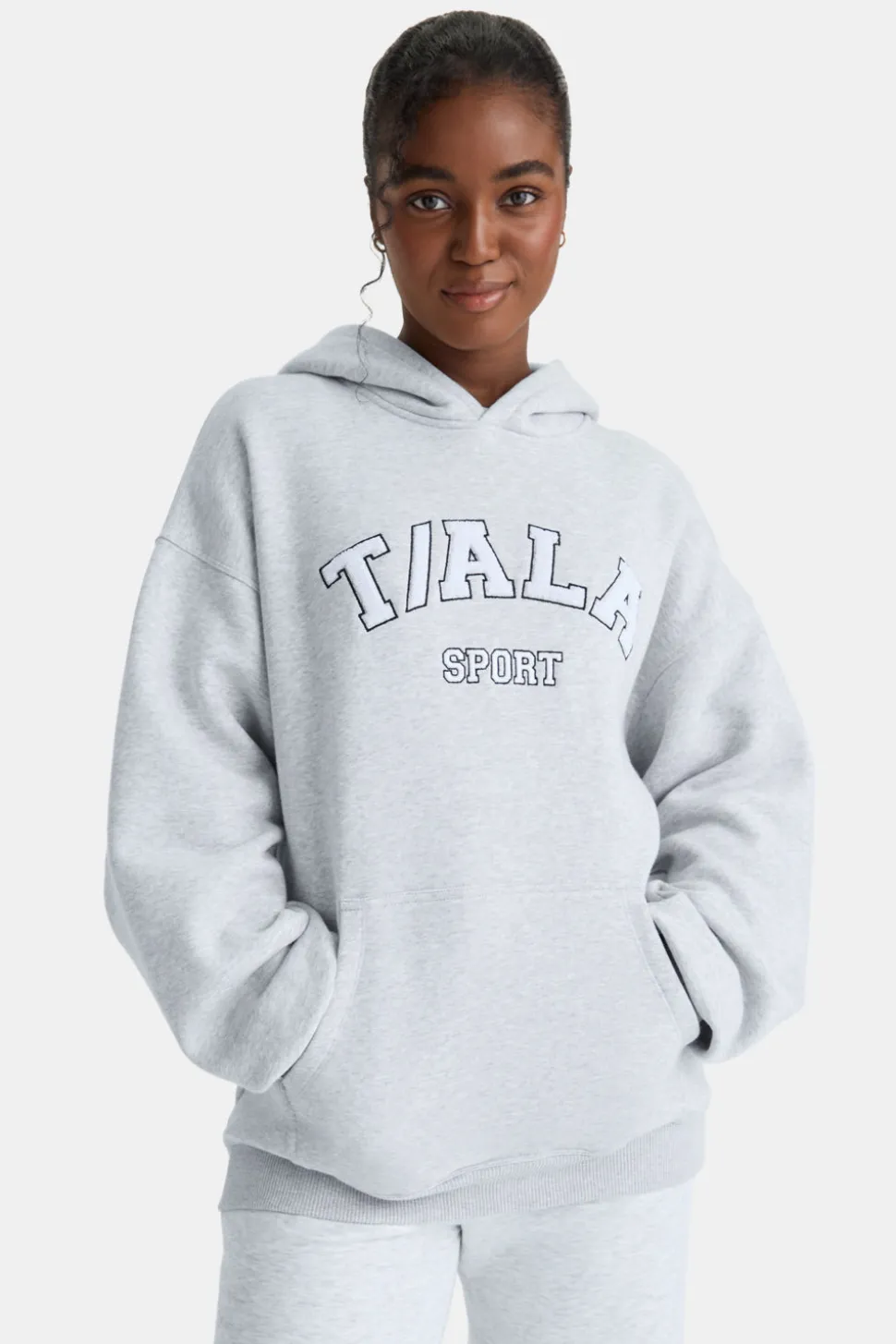 Oversized Club Hoodie - Grey Marl