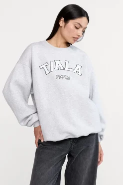 Oversized Club Sweatshirt - Grey Marl