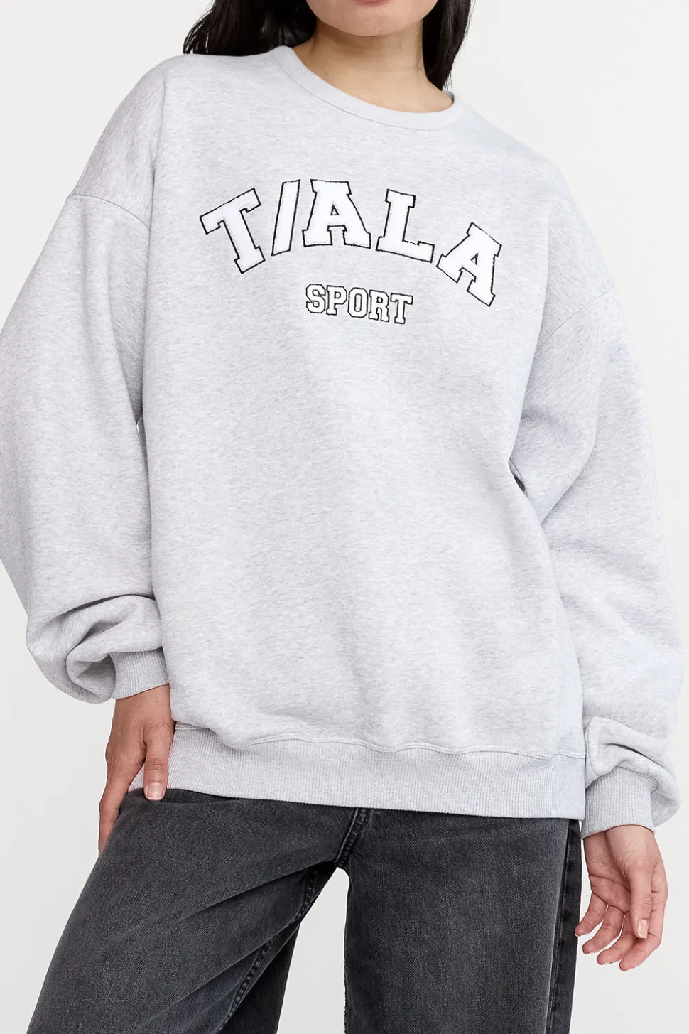 Oversized Club Sweatshirt - Grey Marl