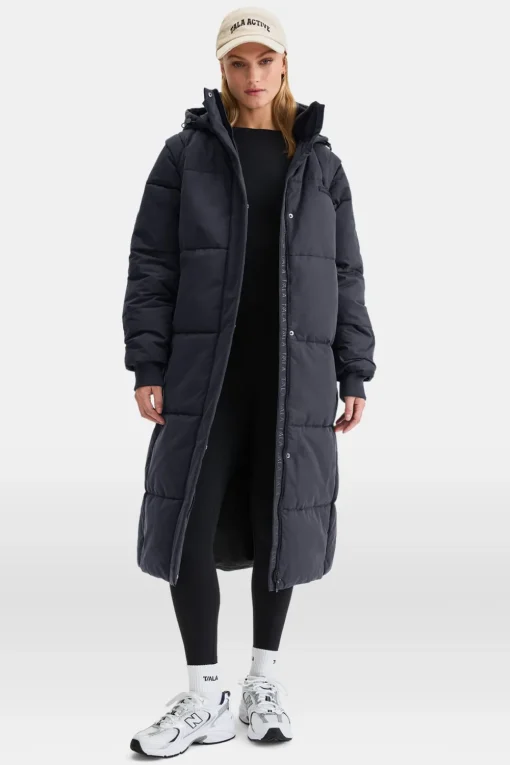 Polar Long Line Multiway 4-In-1 Puffer Coat - Black
