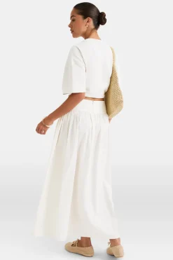 Poplin Maxi Skirt - Coconut Milk