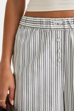 Poplin Trouser - Blue Stripe
