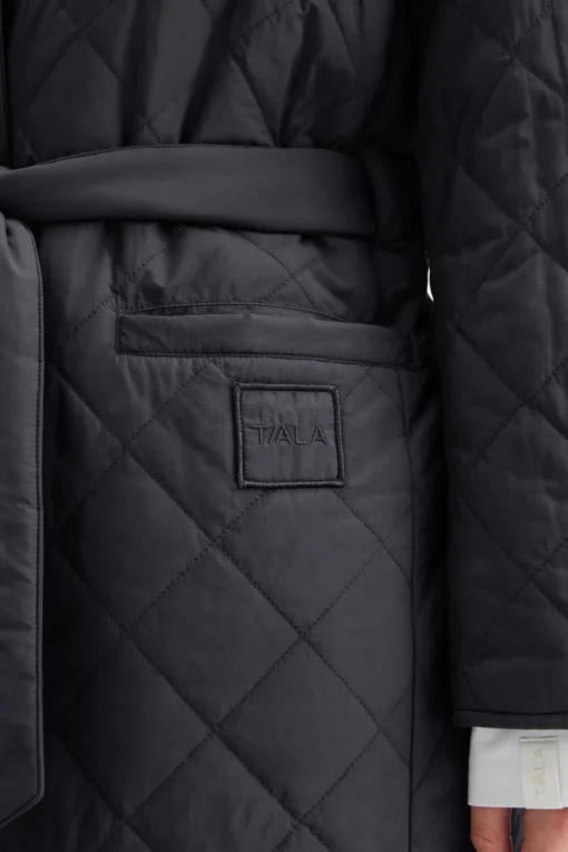 Reversible Padded And Quilted Longline Everything Overcoat - Black