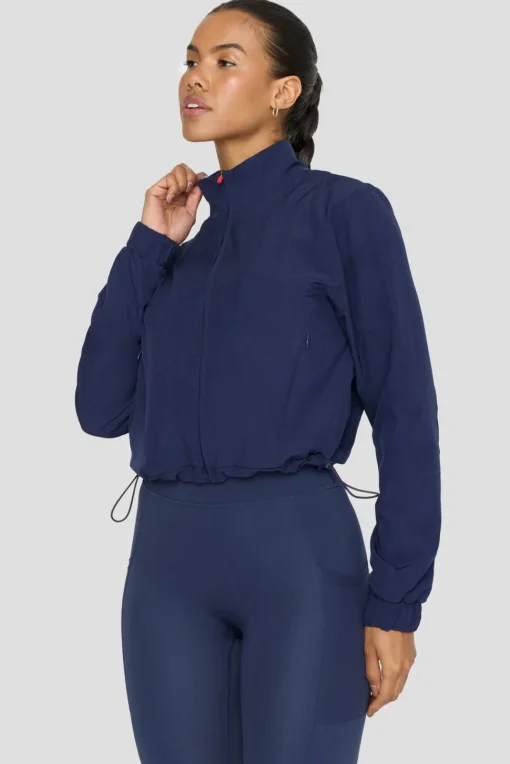 Reversible Woven Track Jacket - Navy And Chilli Red