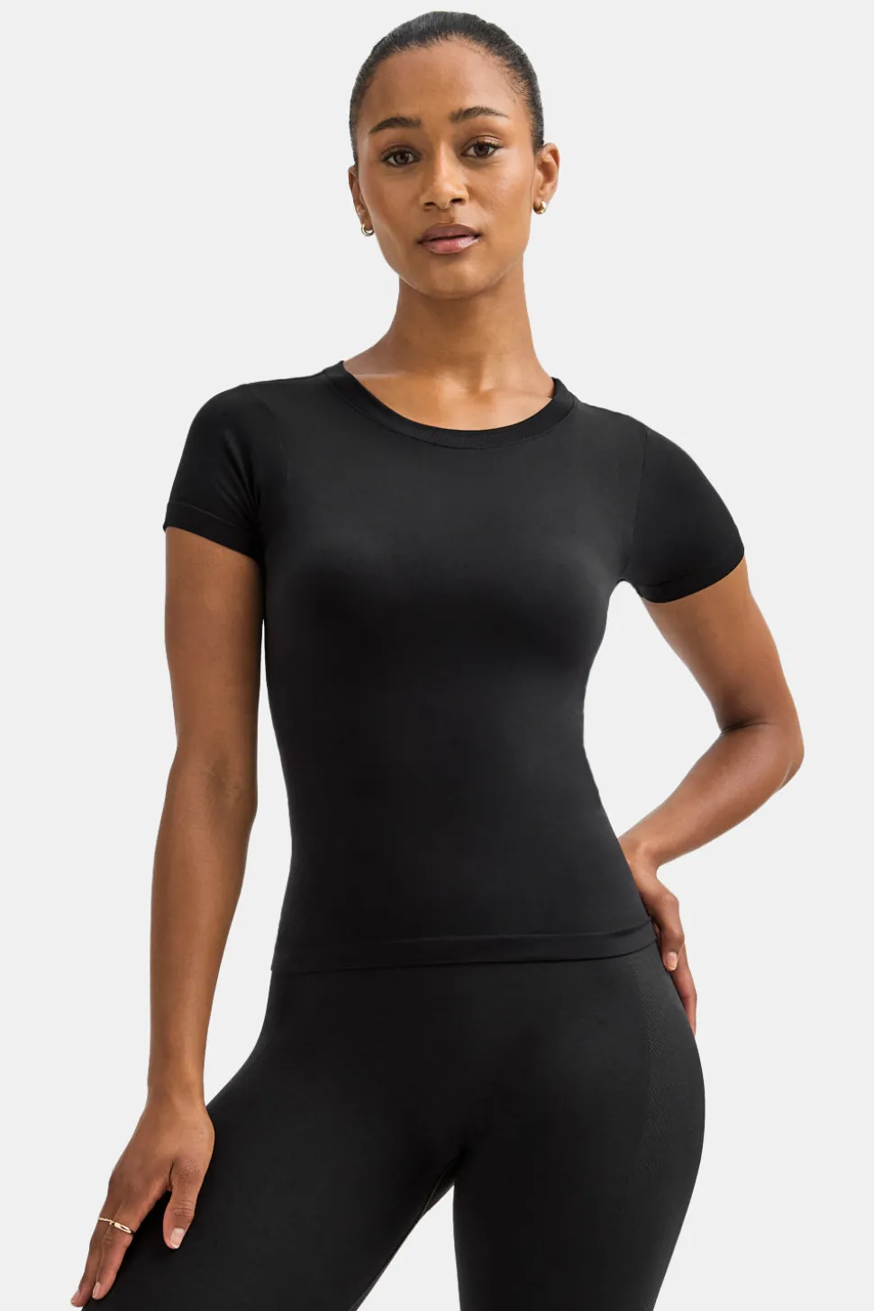 Sculpt Seamless Active T-Shirt - Black Marl