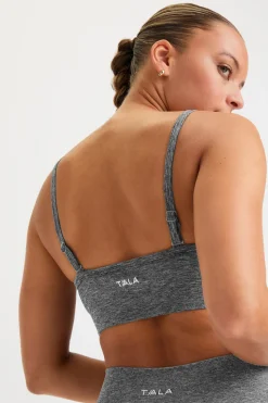Sculpt Seamless Bandeau Sports Bra - Charcoal Marl