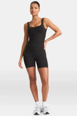 Sculpt Seamless Built-In Bra Vest - Black Marl