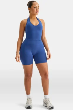 Sculpt Seamless Halter Tank - Cobalt Blue