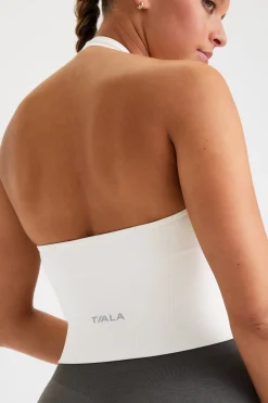 Sculpt Seamless Halter Tank - Milk Marl