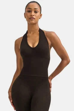 Sculpt Seamless Halter Tank - Americano