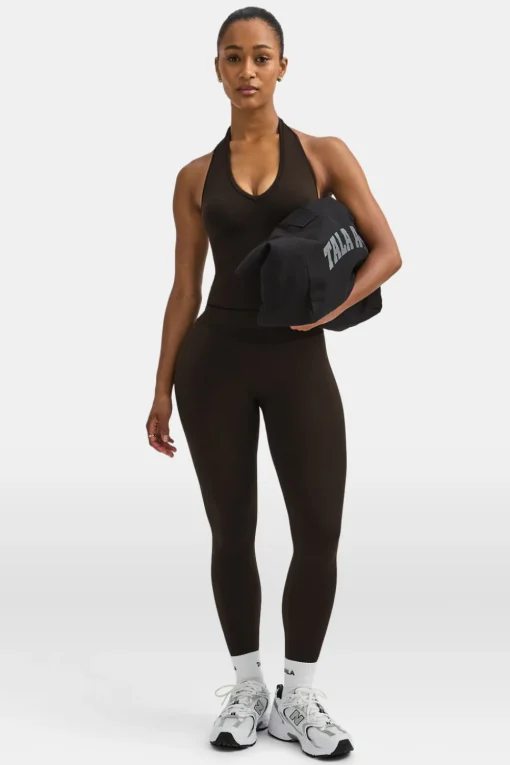 Sculpt Seamless Halter Tank - Americano